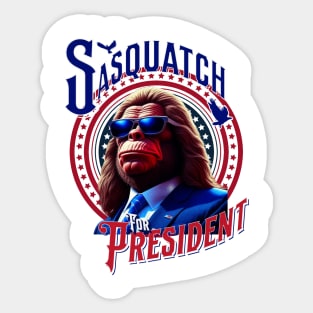 Sasquatch for President 2024 Election Sticker